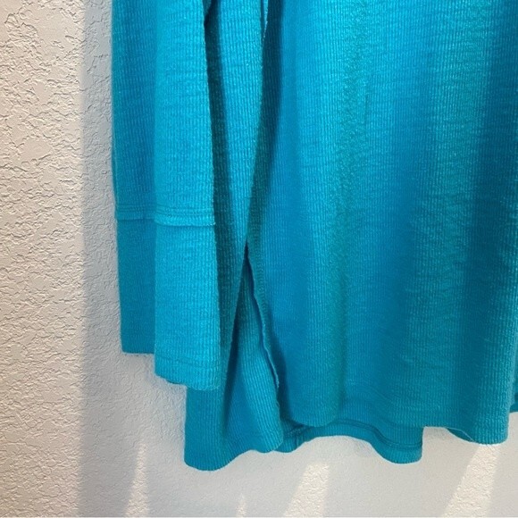 Wildfox Haley Teal Blue Soft V-Neck Oversized Lightweight Sweater - Size XXL - Picture 5 of 6